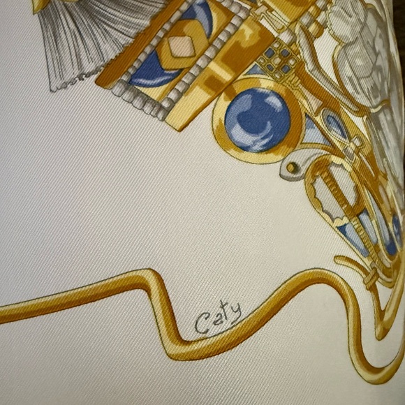 Hermes Scarf "Egypte" by Caty Latham Vintage - Picture 4 of 10